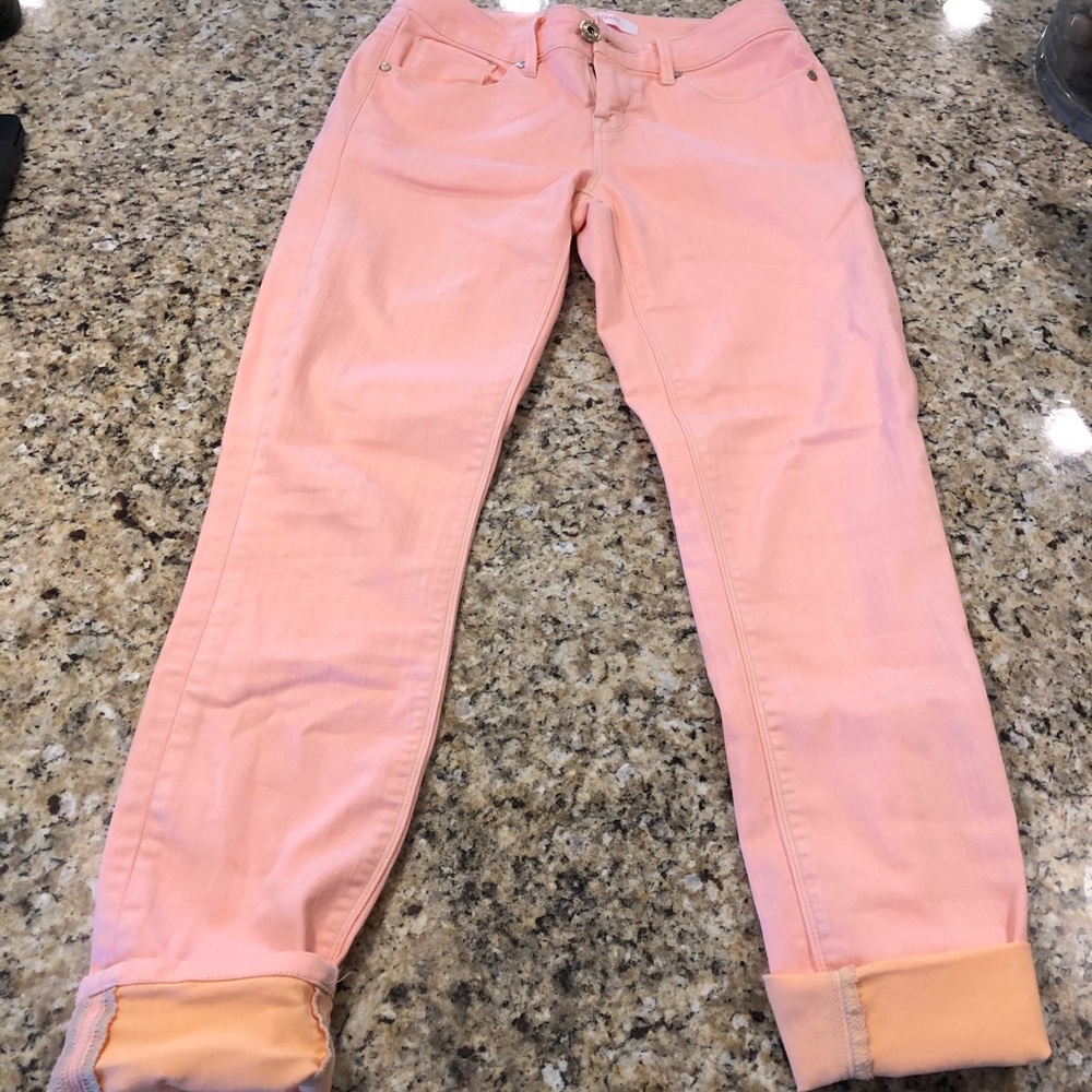 Pink skinny jeans